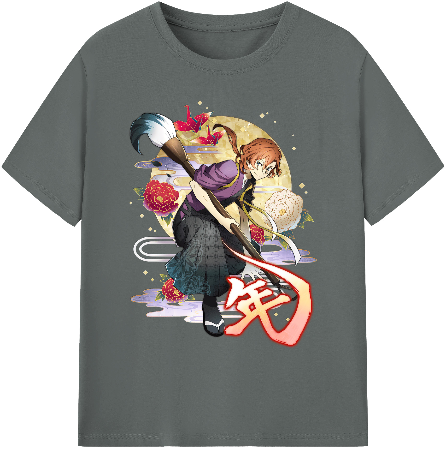 （画像用） 文豪ストレイドッグス Bungo Stray Dogs 綿100％ メンズ半袖Tシャツ｜肌触りやわらか＆通気性